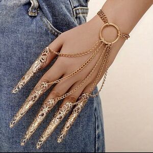 Elegant Gold Chain Finger Bracelet